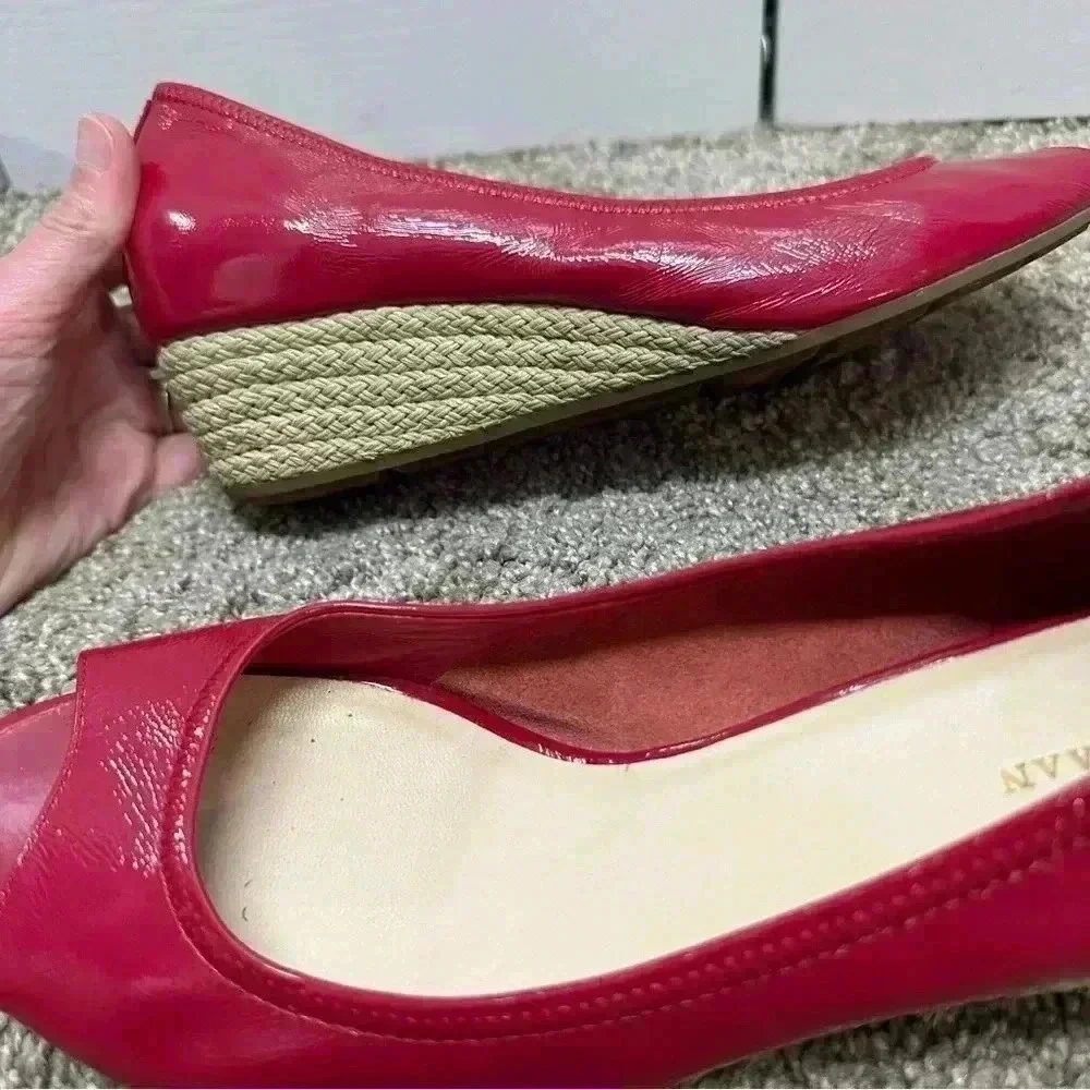 Cole Haan Red Espadrille Wedge Flats